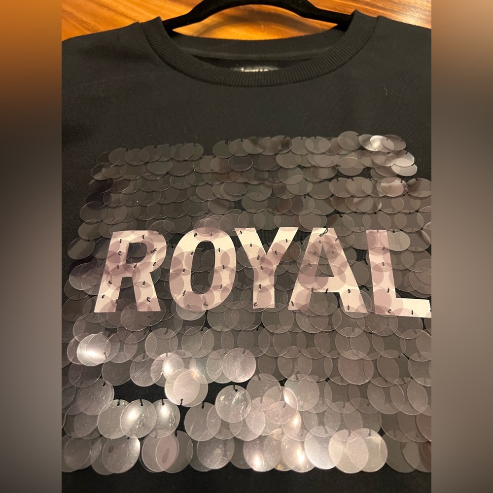 Izzue “Royal” Black Sequin Sweater